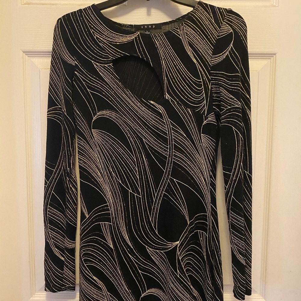 Fitted formal black dress